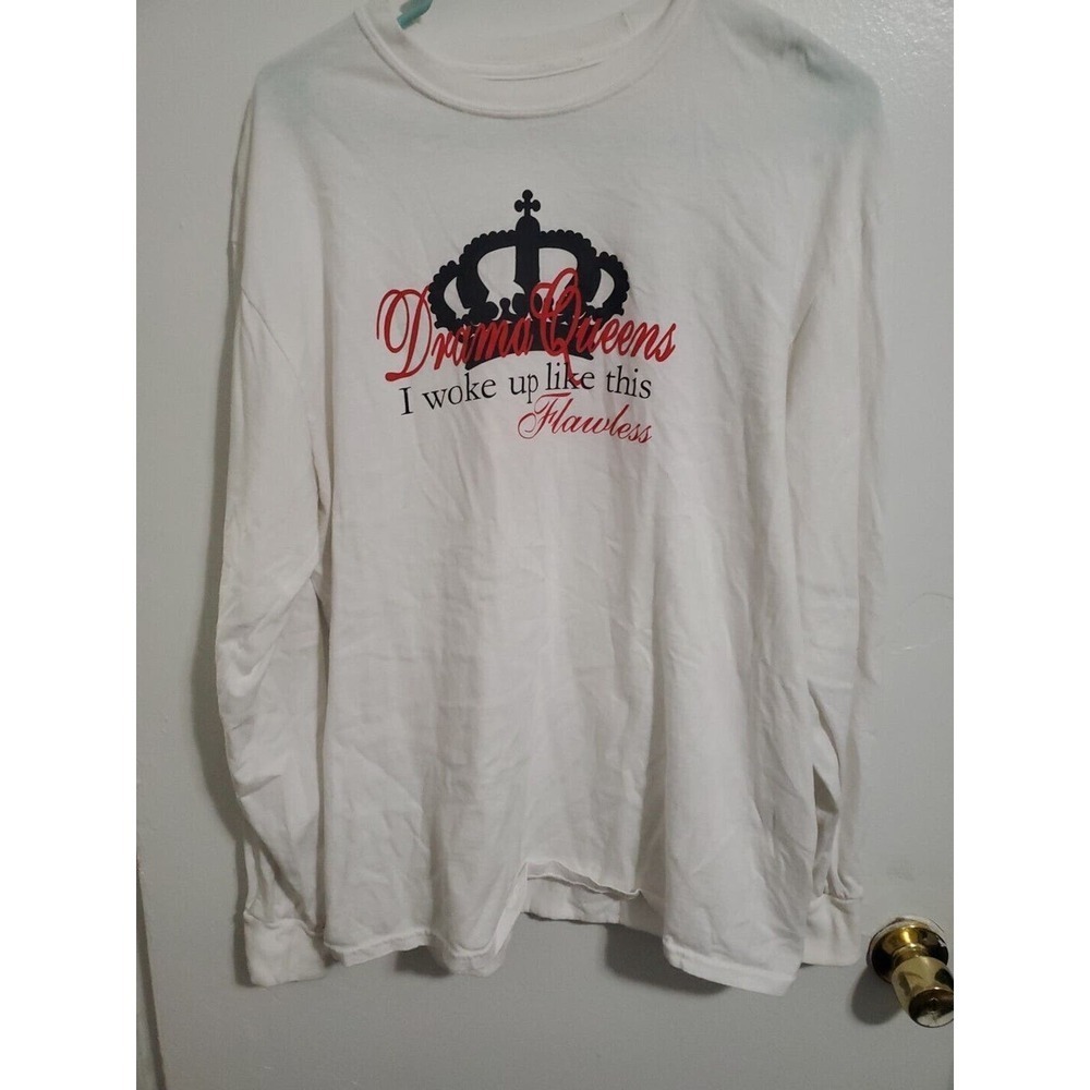 Port & Company Womens Long Sleeve Cotton Crew Neck T-Shirt Urban Drama Queens